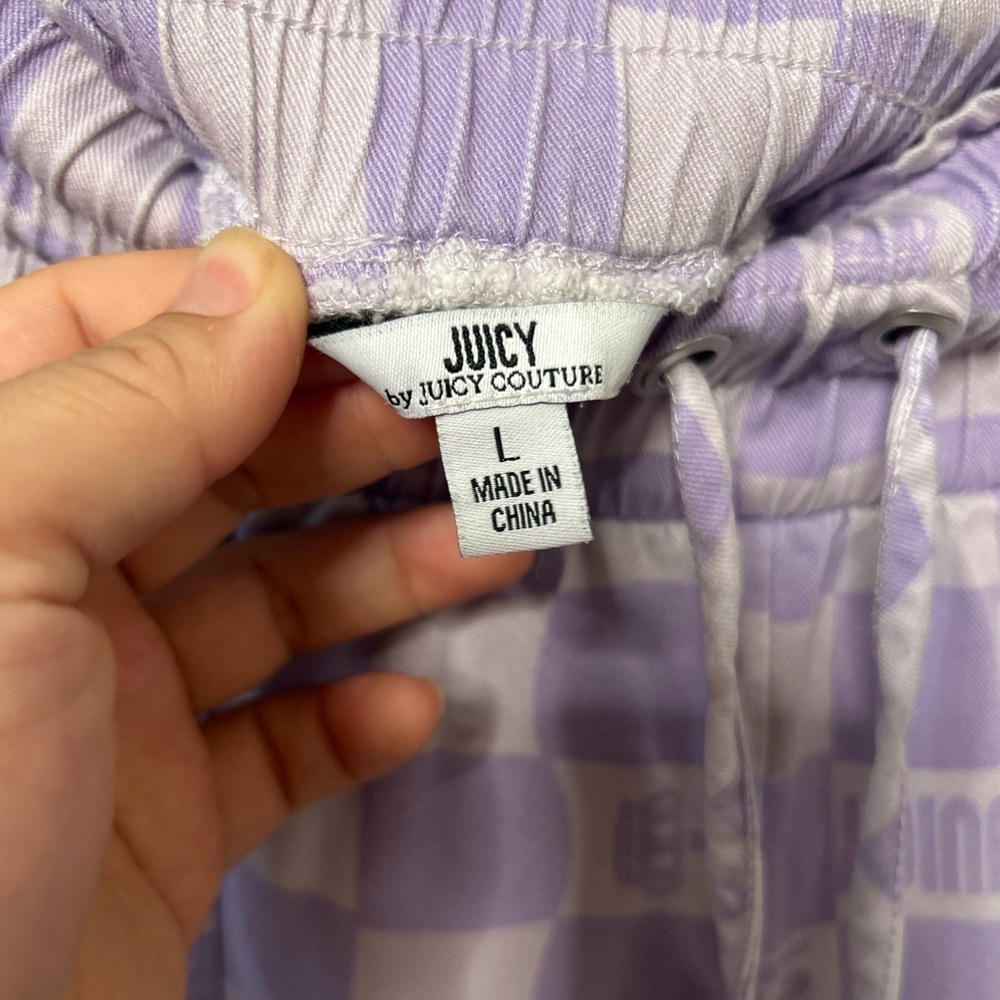 Lavender Checkered Drawstring Joggers - Women - Picture 5 of 10